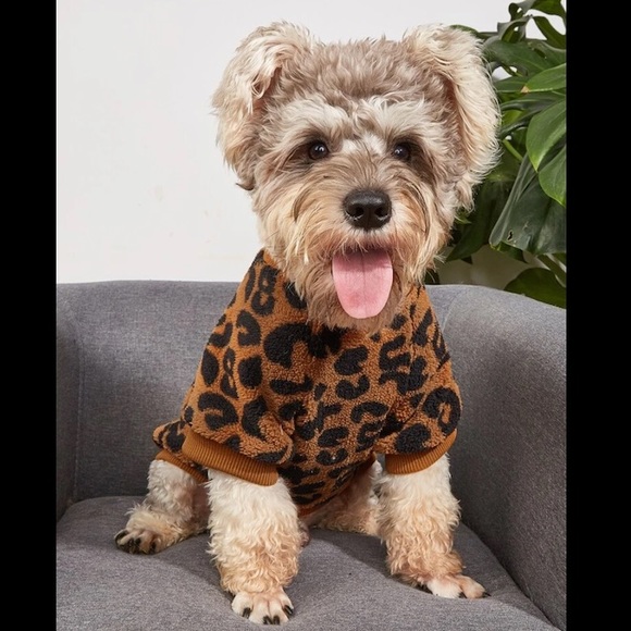 Leopard Print Pet Sweatshirt 🤎🐾 - Picture 1 of 7